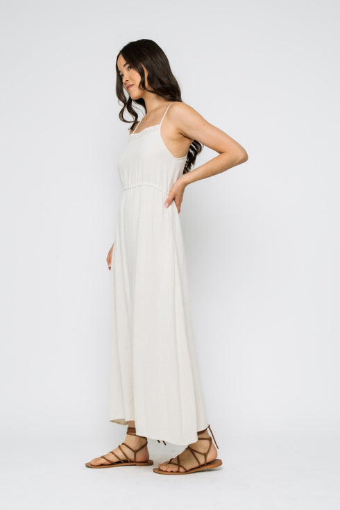 Marilyn-Eyelet Trim Sun Dress